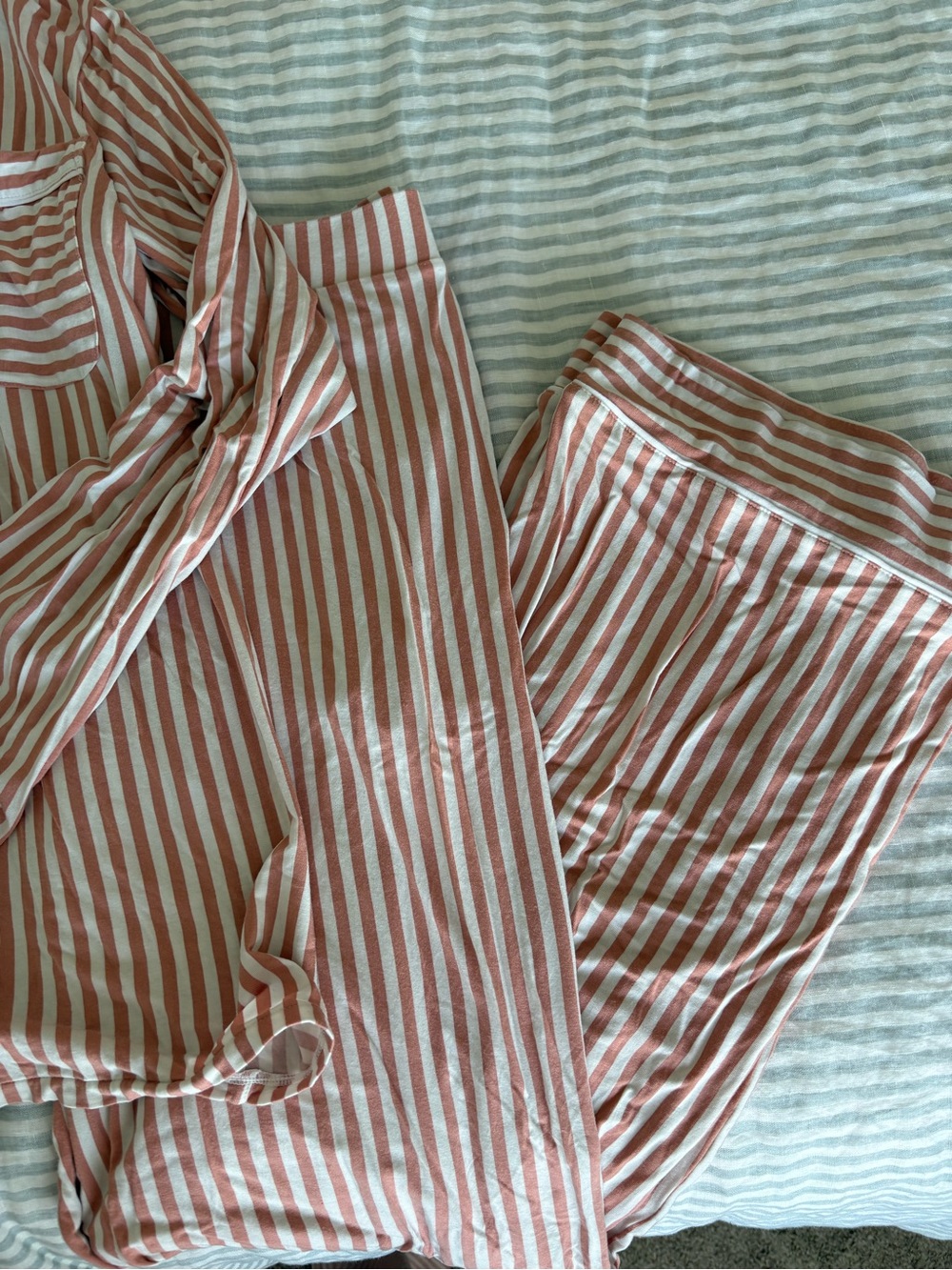 Madewell Striped Pink Women’s Bamboo Pajama Set - Picture 4 of 6